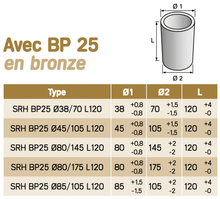 Charger l&#39;image dans la galerie, Ébauches autolubrifiantes creuses BP25 METAFRAM
